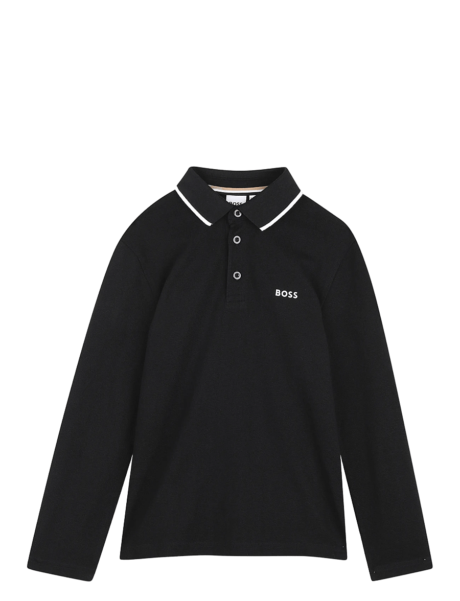 BOSS - LONG SLEEVE POLO - langärmelig poloshirt - black - 0
