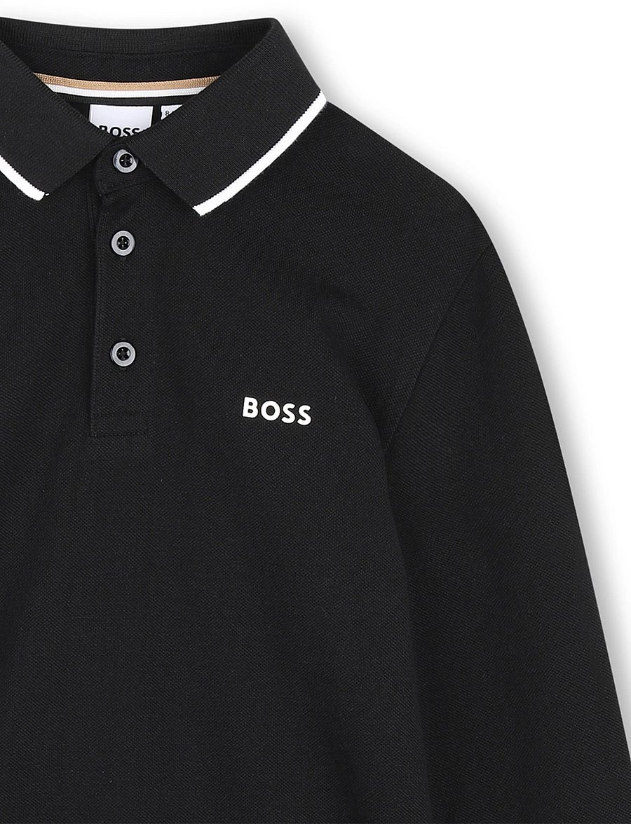 BOSS - LONG SLEEVE POLO - langärmelig poloshirt - black - 2