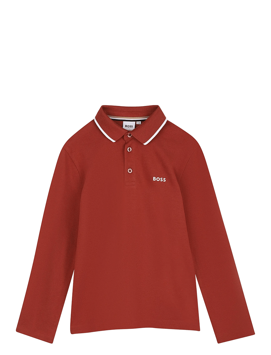 BOSS - LONG SLEEVE POLO - langärmelig poloshirt - crimson - 0