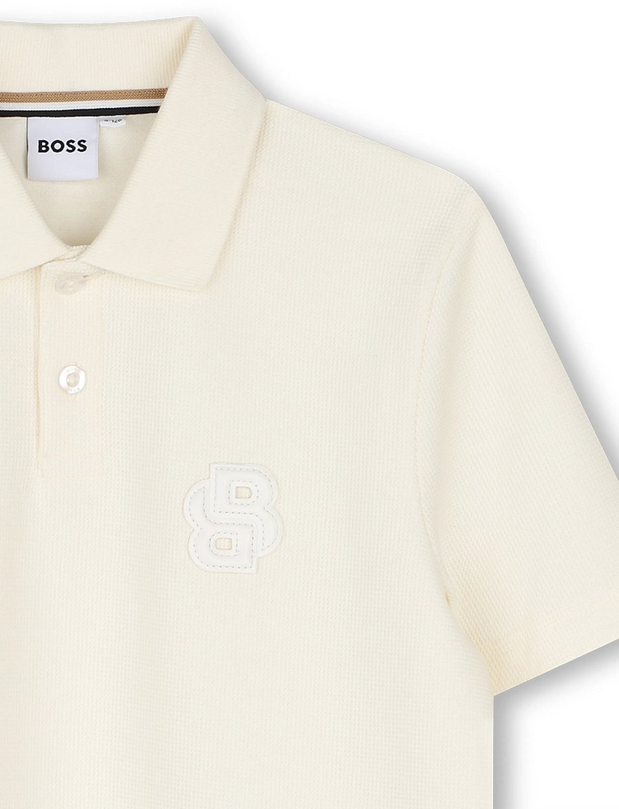 BOSS - SHORT SLEEVE POLO - krótki rękaw - ivory - 3