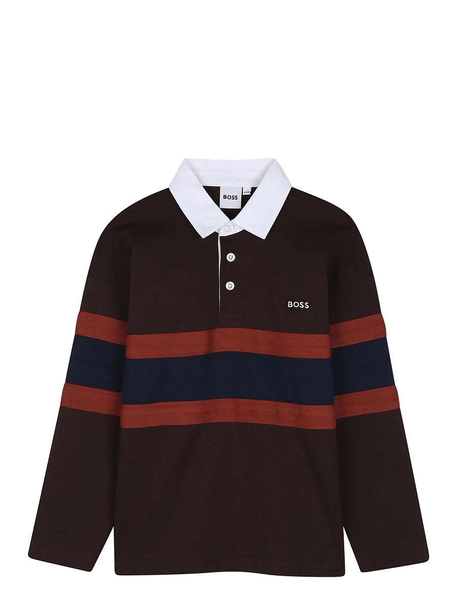 BOSS - LONG SLEEVE POLO - langärmelig poloshirt - brown - 1