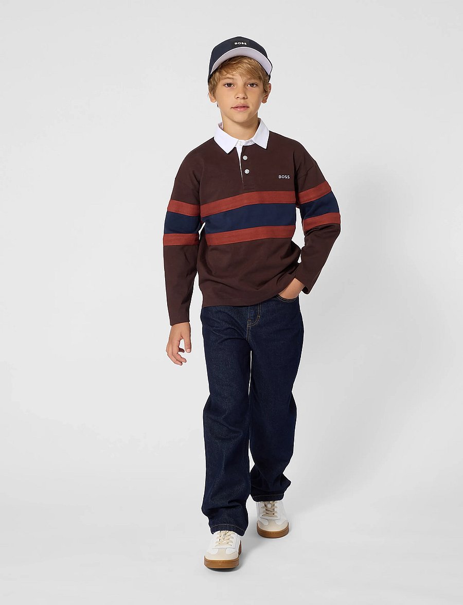 BOSS - LONG SLEEVE POLO - langärmelig poloshirt - brown - 0