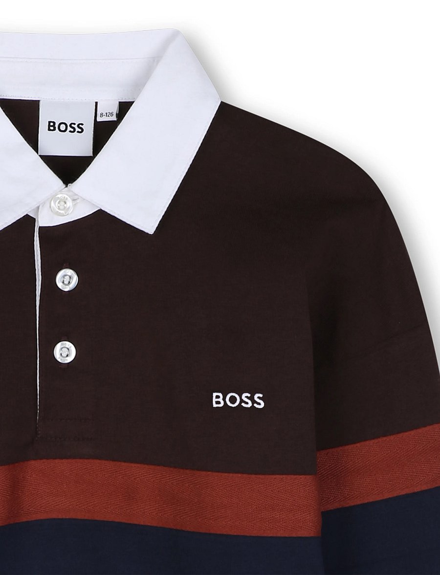 BOSS - LONG SLEEVE POLO - langärmelig poloshirt - brown - 4