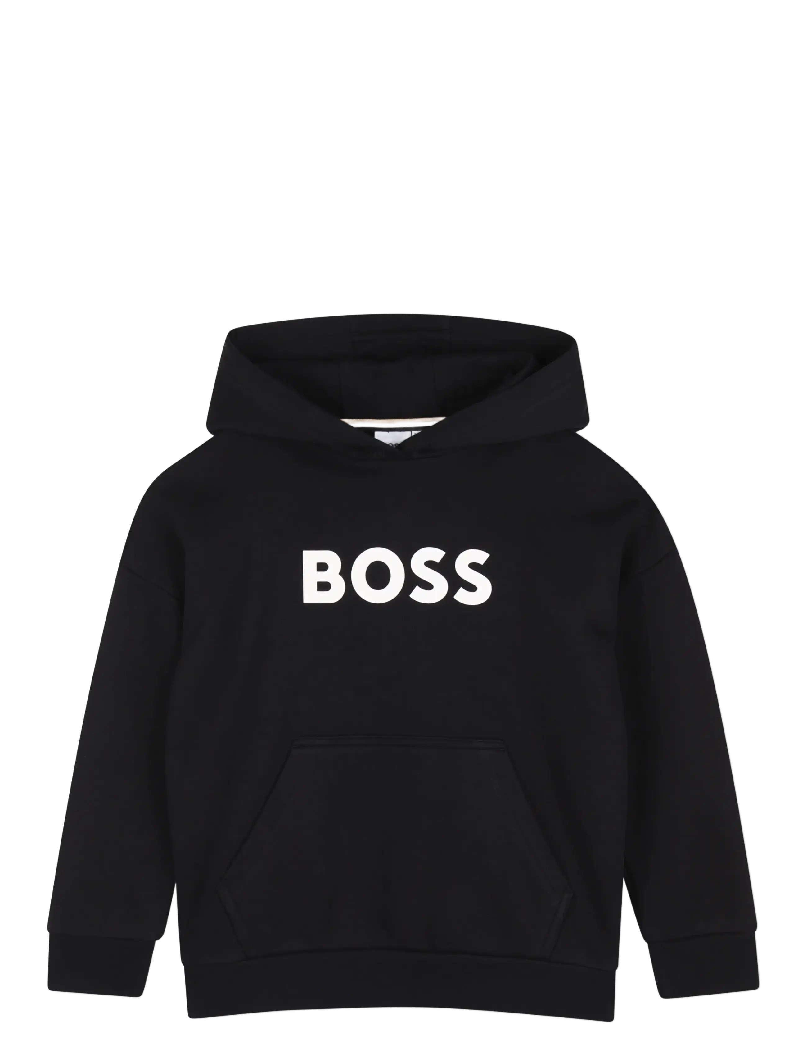 BOSS HOODED SWEATSHIRT - Teens 140-176 - BLACK / black