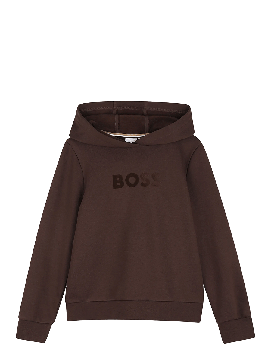 BOSS - HOODED SWEATSHIRT - kapuzenpullover - brown - 1