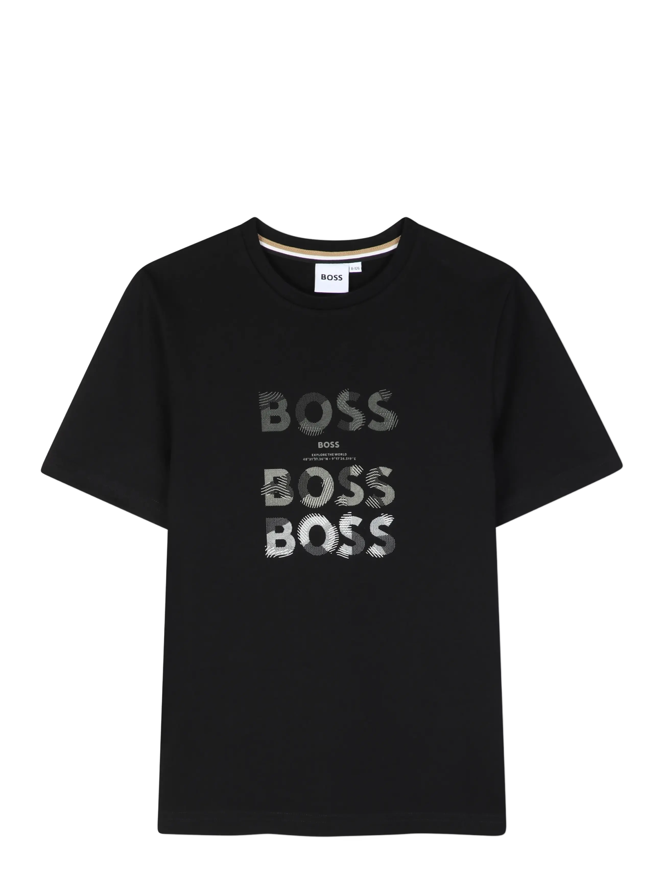BOSS Short Sleeves Tee-Shirt, 140, Black, T-Shirts > Kortærmede, Børn