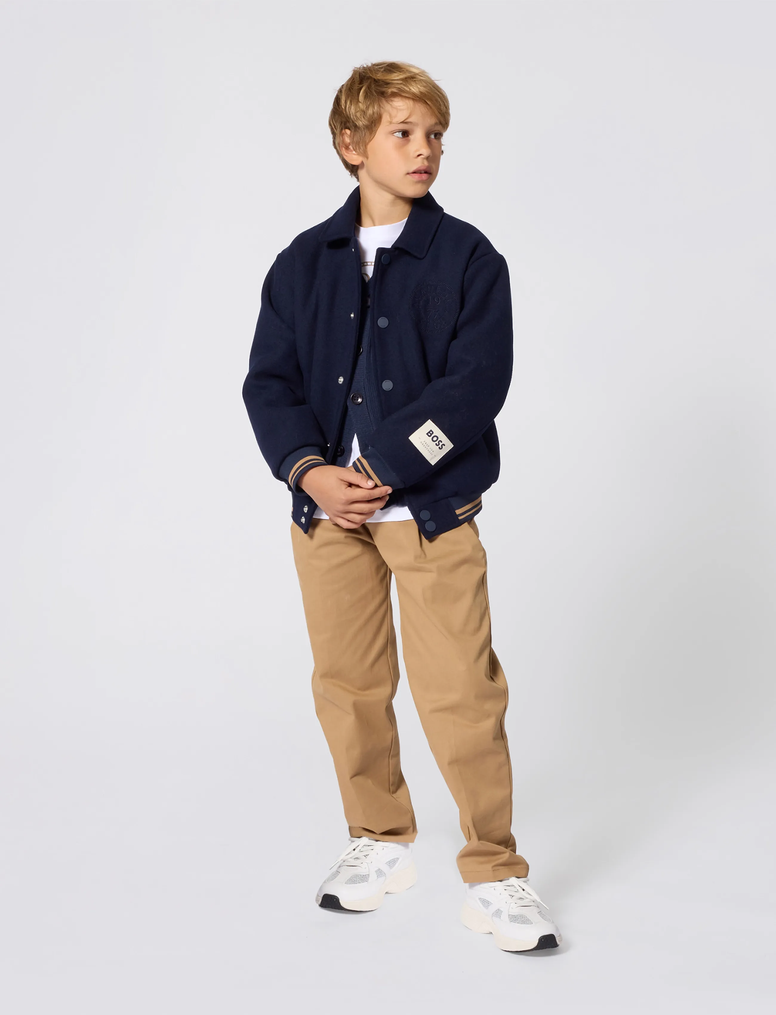 BOSS Jacket, 176, Jackets & Coats, Marineblau - Bomber, Kinder