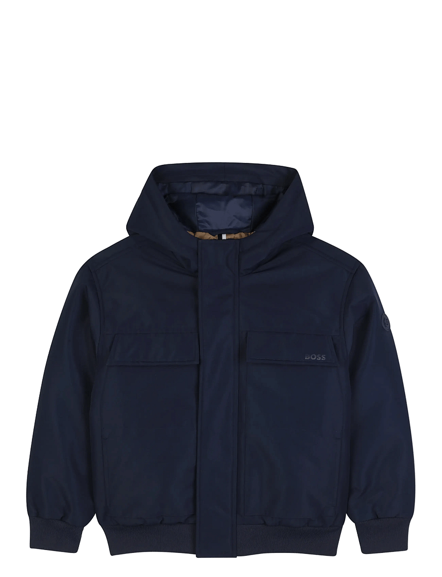 BOSS - HOODED JACKET - bomberjacken - navy - 0