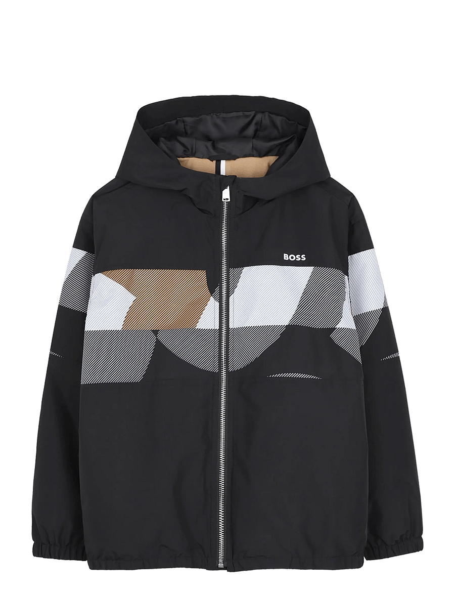 BOSS - HOODED JACKET - windjacken - black - 1