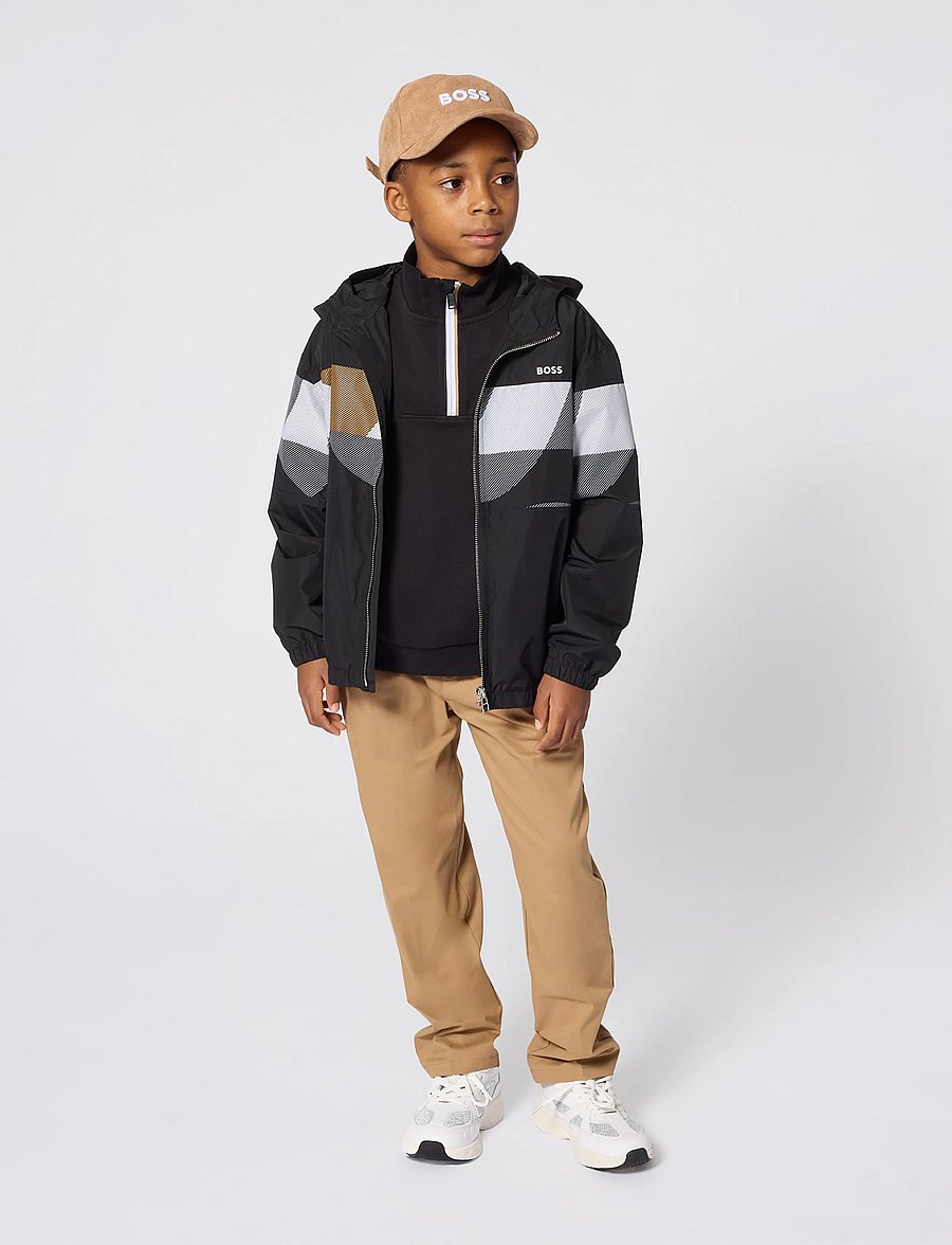BOSS - HOODED JACKET - windjacken - black - 0