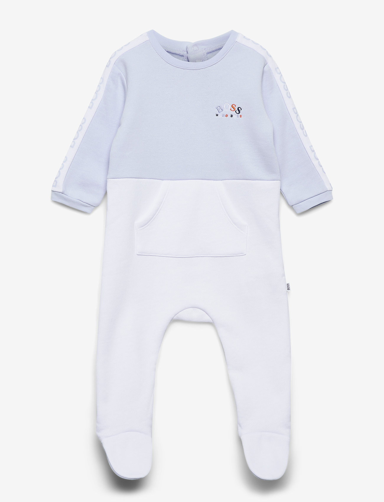 PYJAMAS + PULL ON HAT SET - PALE BLUE  WHITE