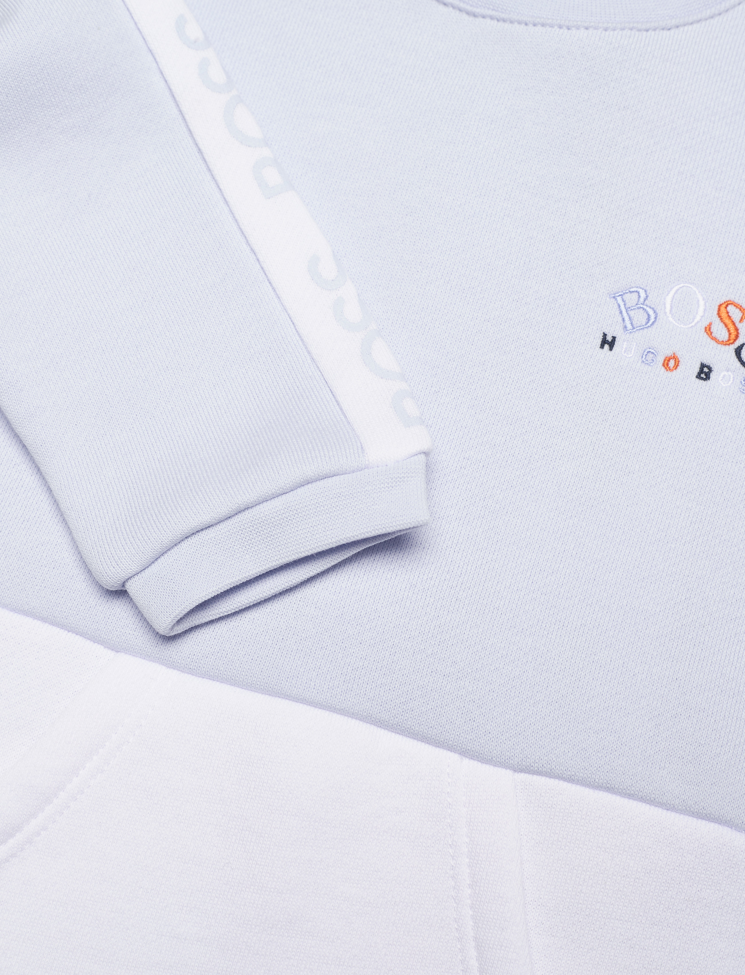 BOSS - PYJAMAS + PULL ON HAT SET - pale blue  white - 2