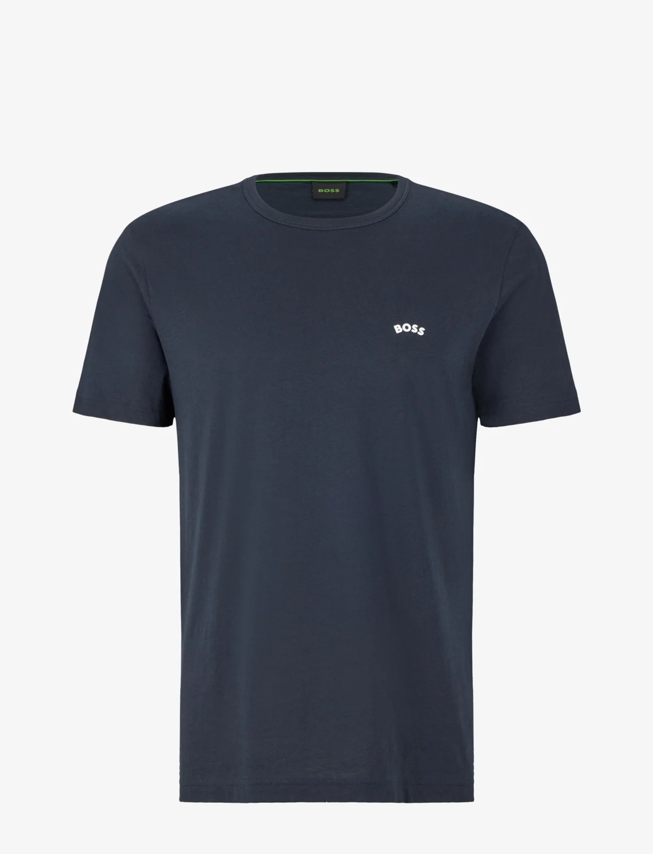 BOSS - Tee Curved - t-shirts - dark blue - 0