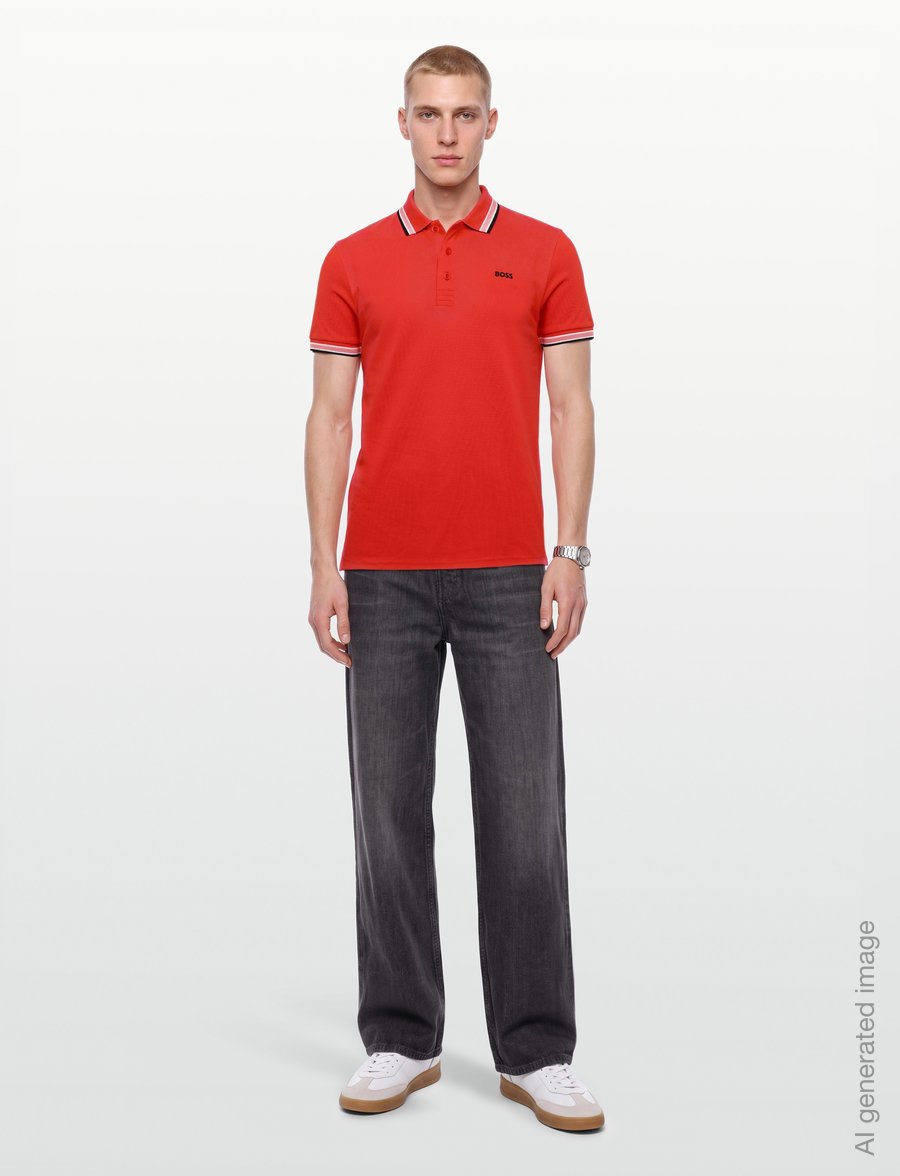 BOSS - Paddy - oberteile & t-shirts - bright red - 0
