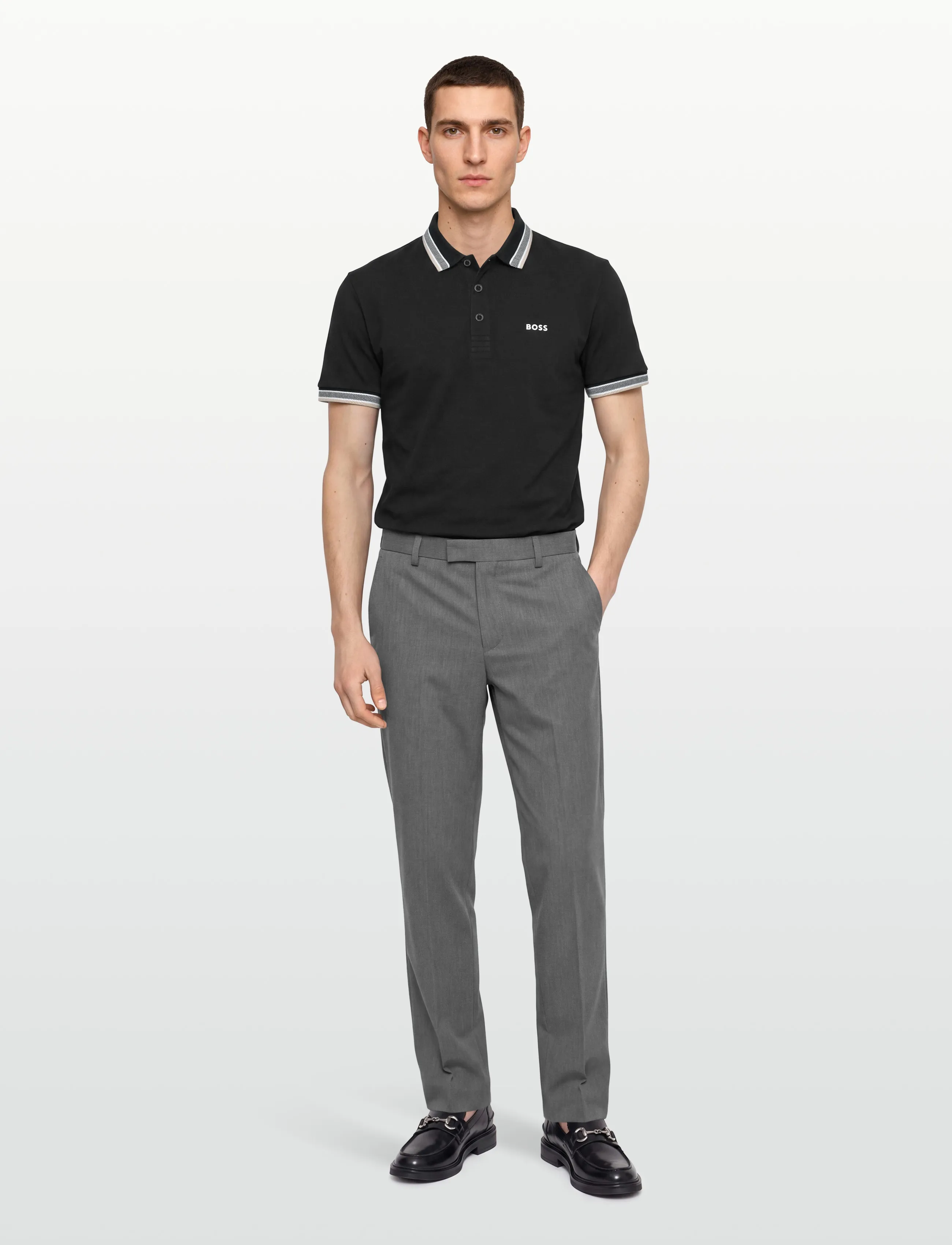 BOSS Paddy, L, Black, Poloer > Kortærmede, Herre