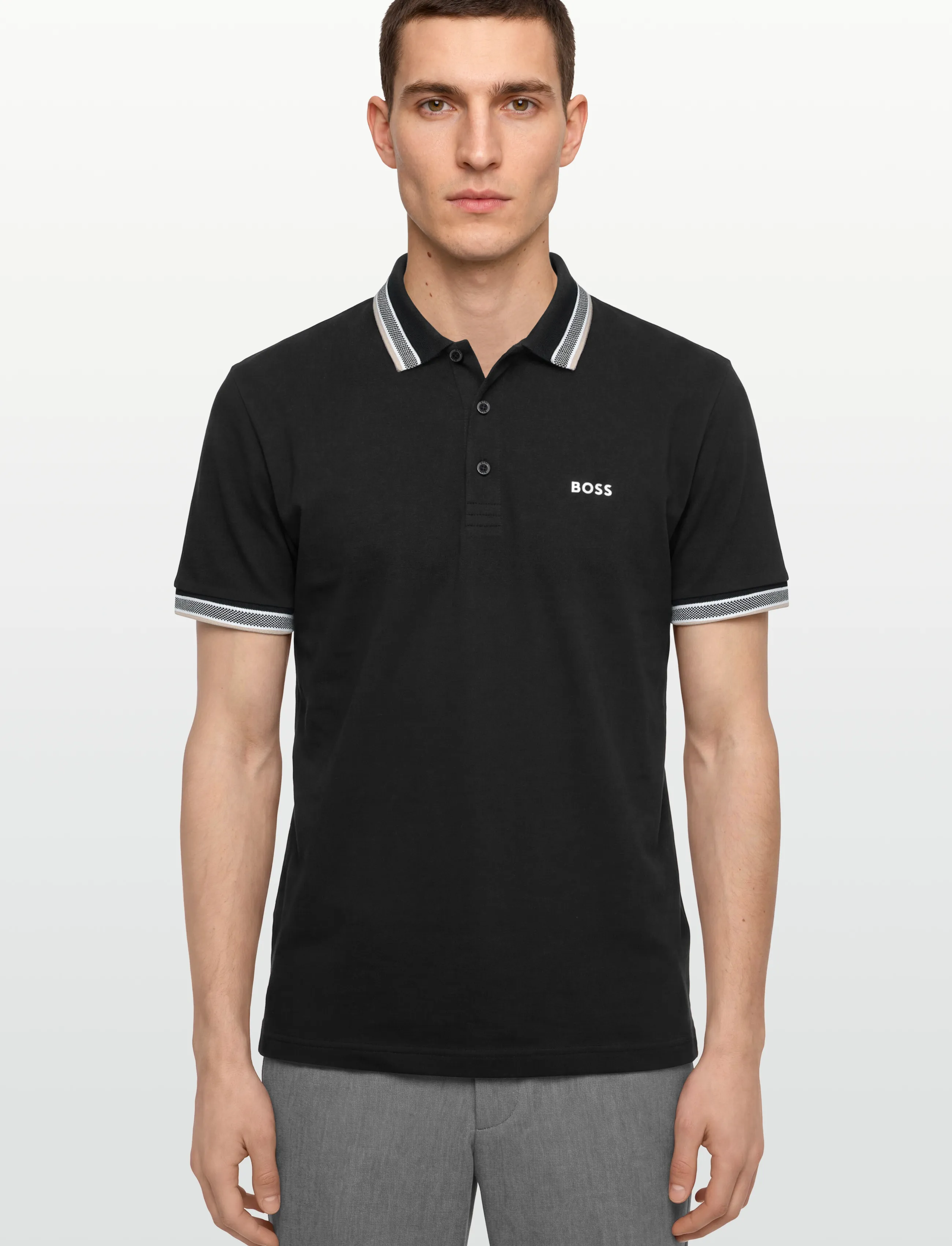 BOSS - Paddy - kortärmade pikéer - charcoal - 3