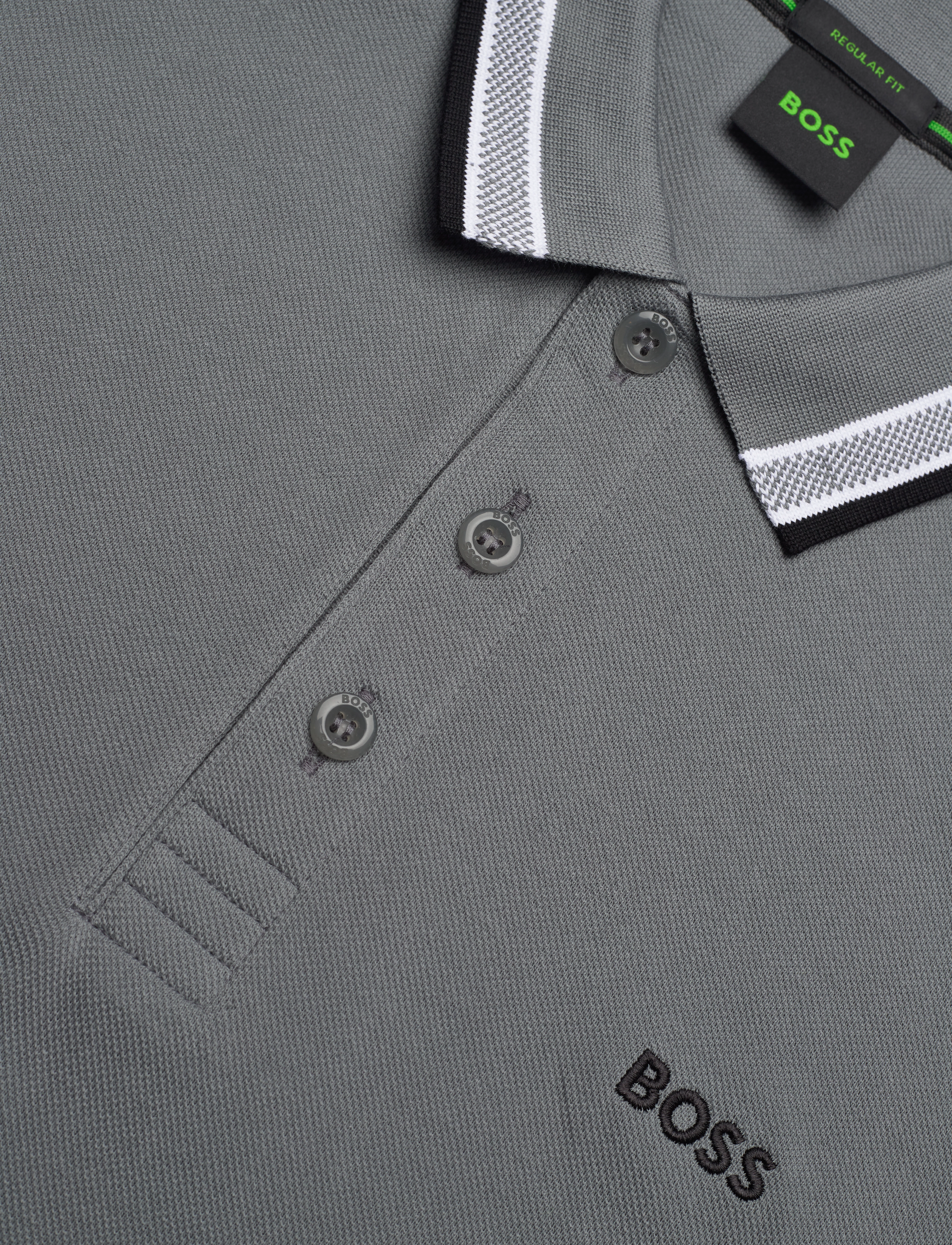 BOSS - Paddy - kortärmade pikéer - dark beige - 2