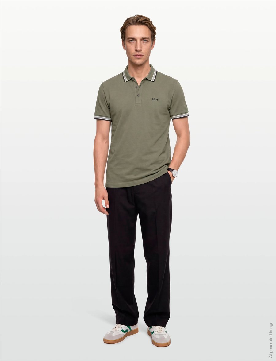 BOSS - Paddy - oberteile & t-shirts - dark beige - 0