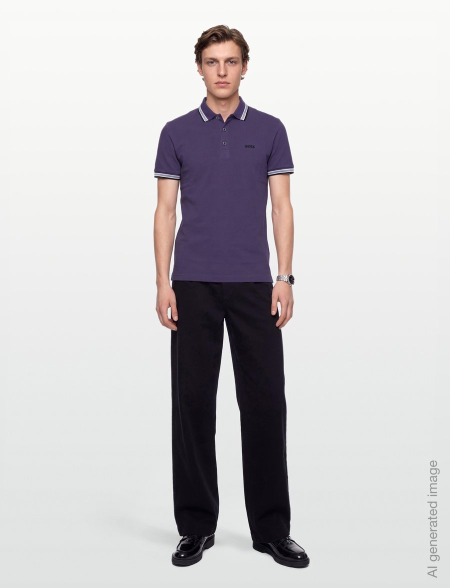 BOSS - Paddy - oberteile & t-shirts - dark purple - 0