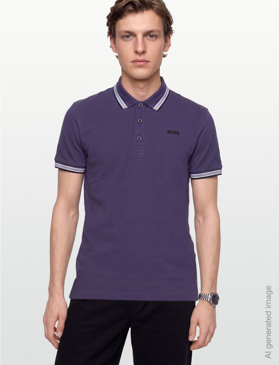BOSS - Paddy - oberteile & t-shirts - dark purple - 3