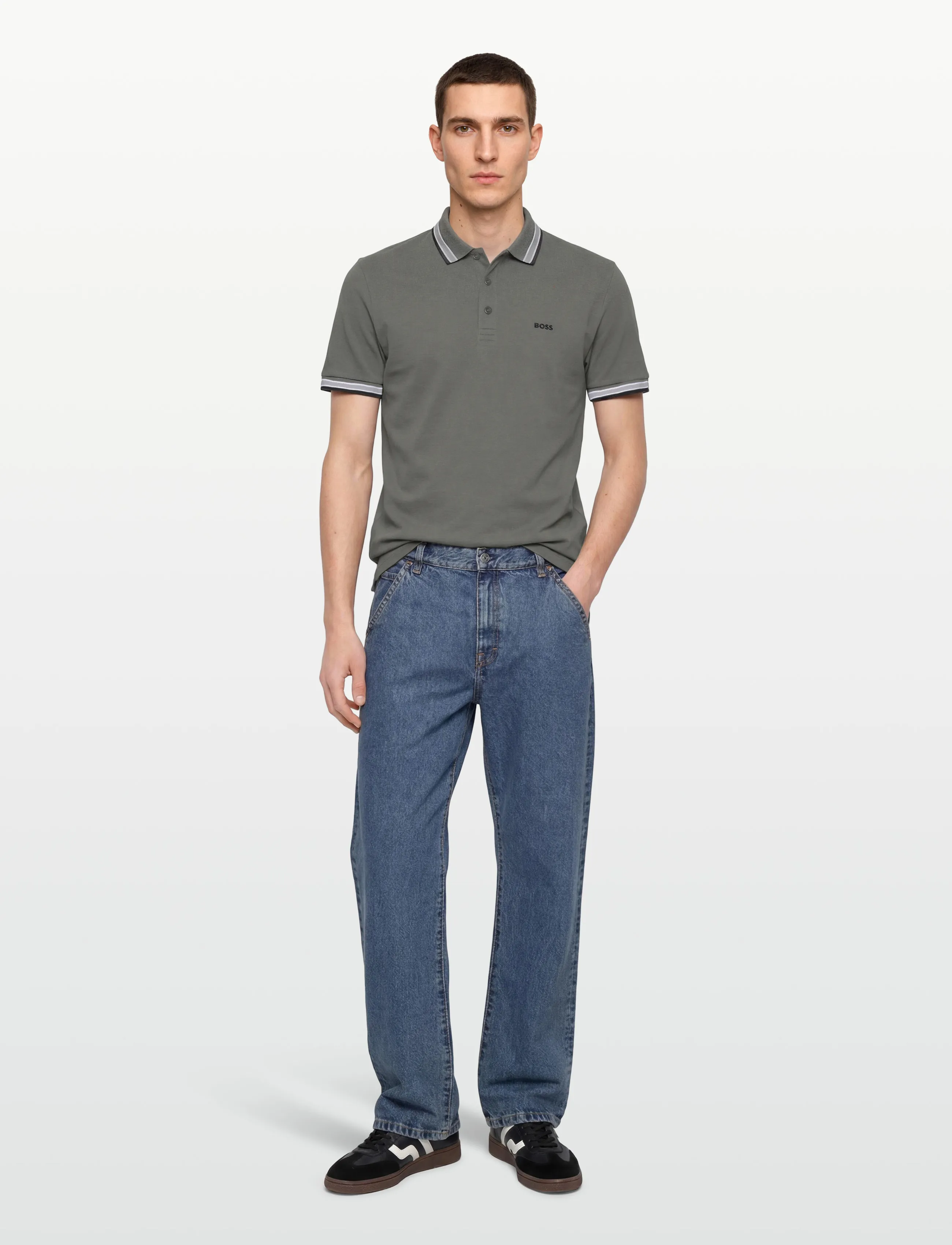BOSS Paddy - Kortærmede poloer - LIGHT/PASTEL GREY / grey