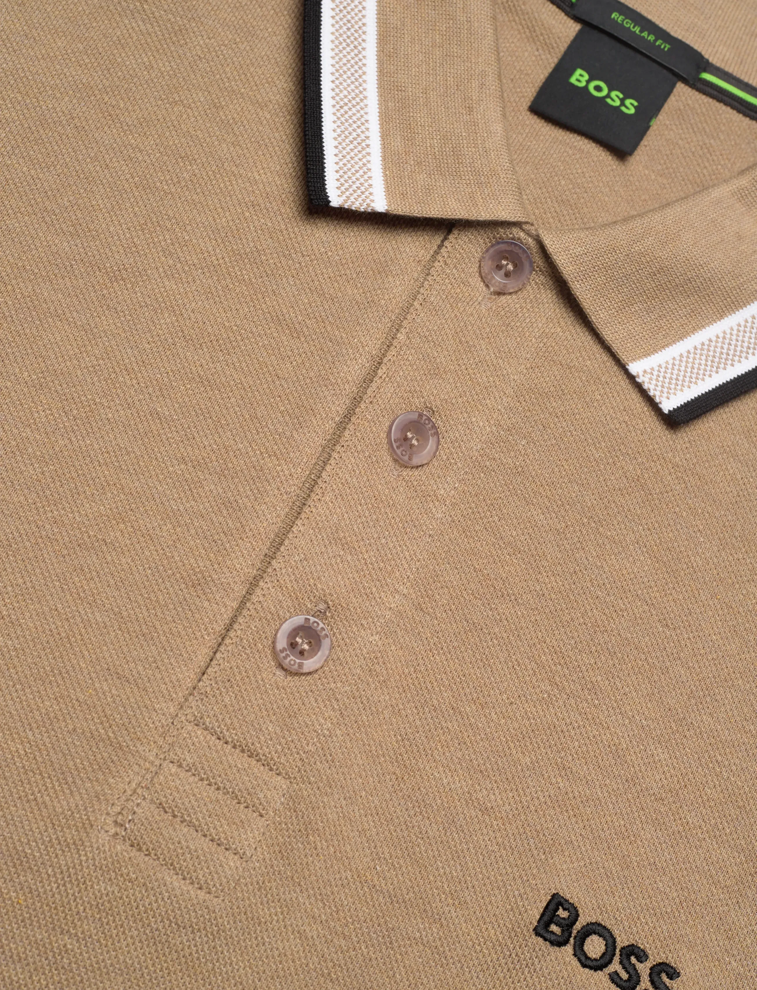 BOSS - Paddy - lühikeste varrukatega polod - medium beige - 2