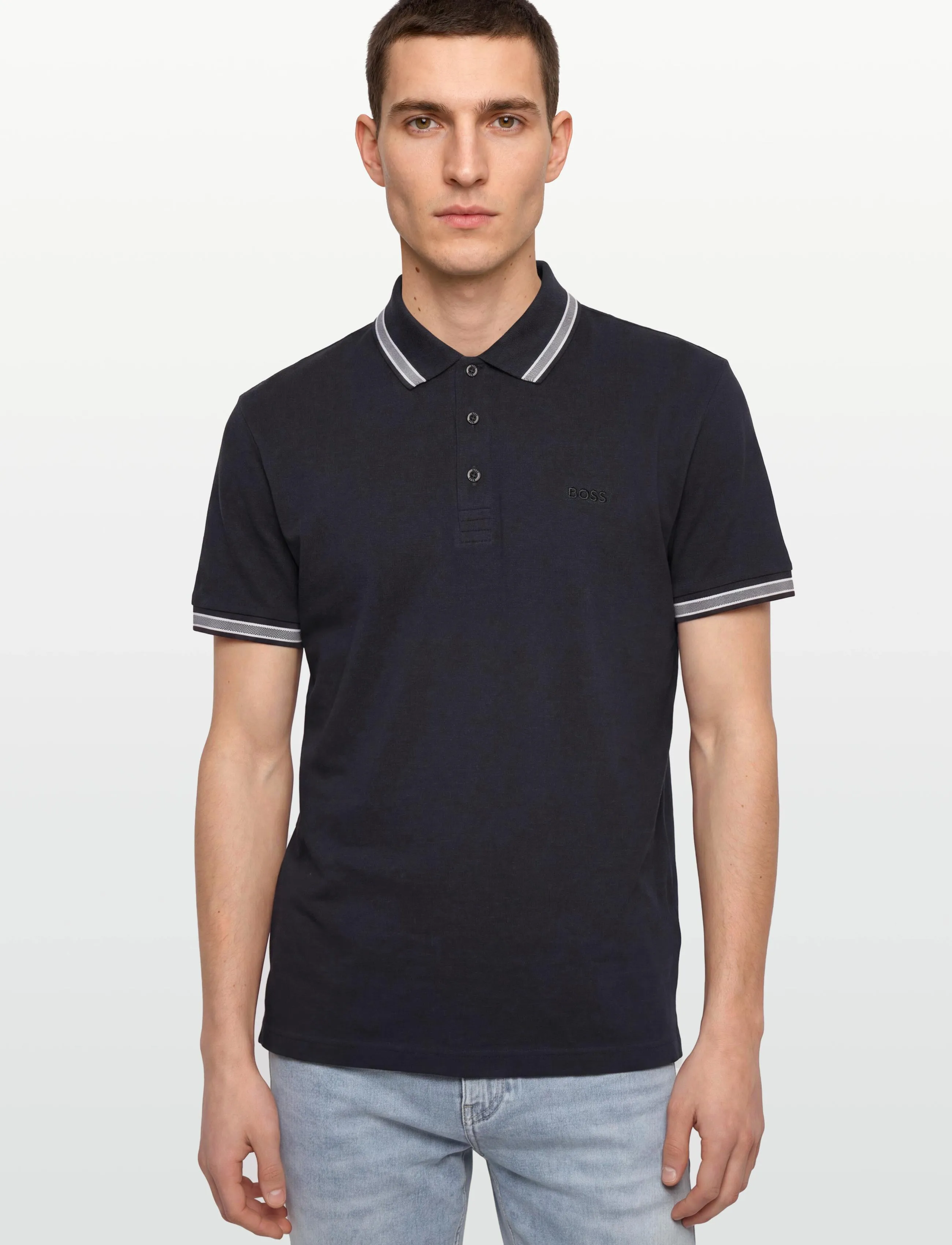 BOSS - Paddy - kortärmade pikéer - navy - 3