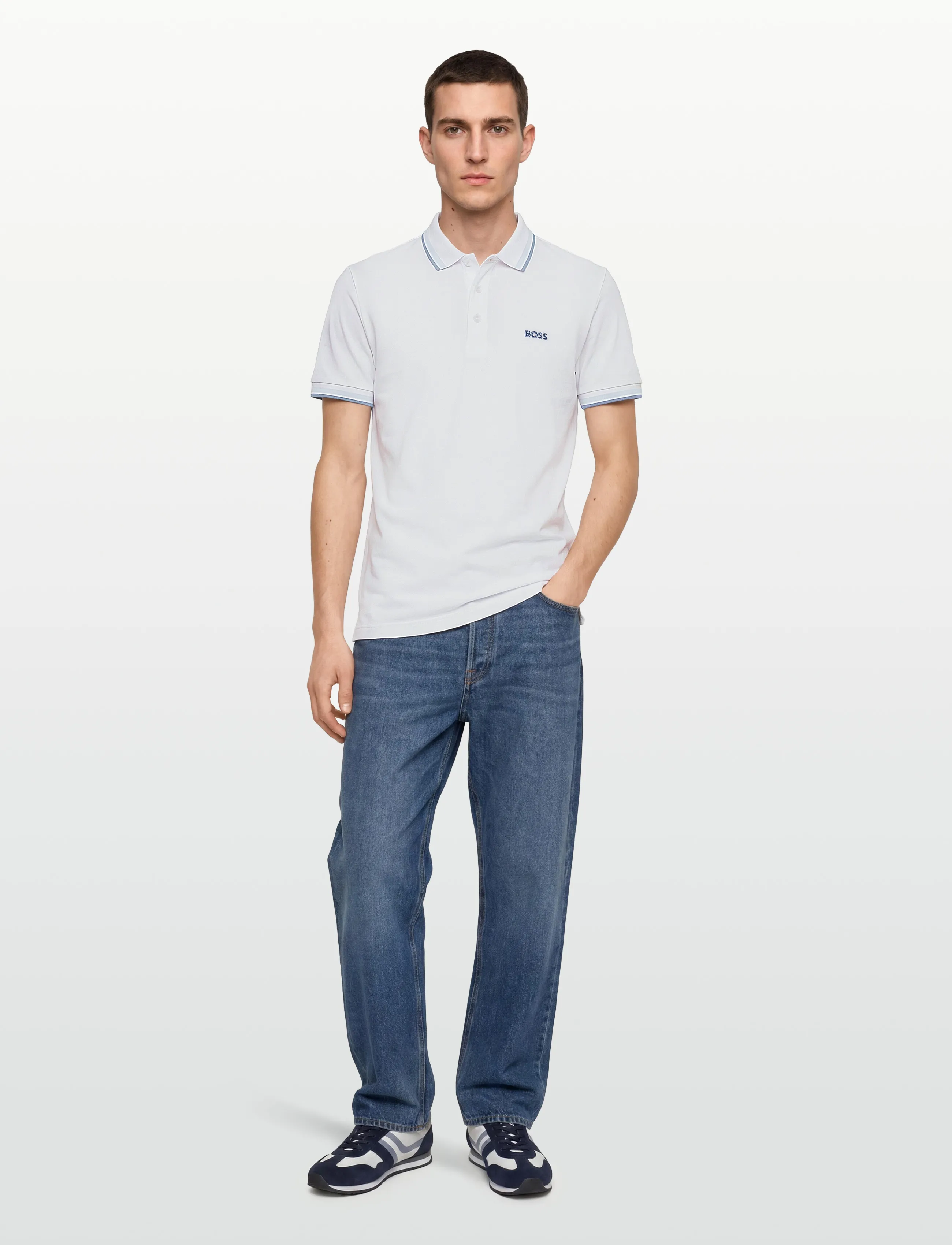 BOSS Paddy - Poloer - OPEN WHITE / white