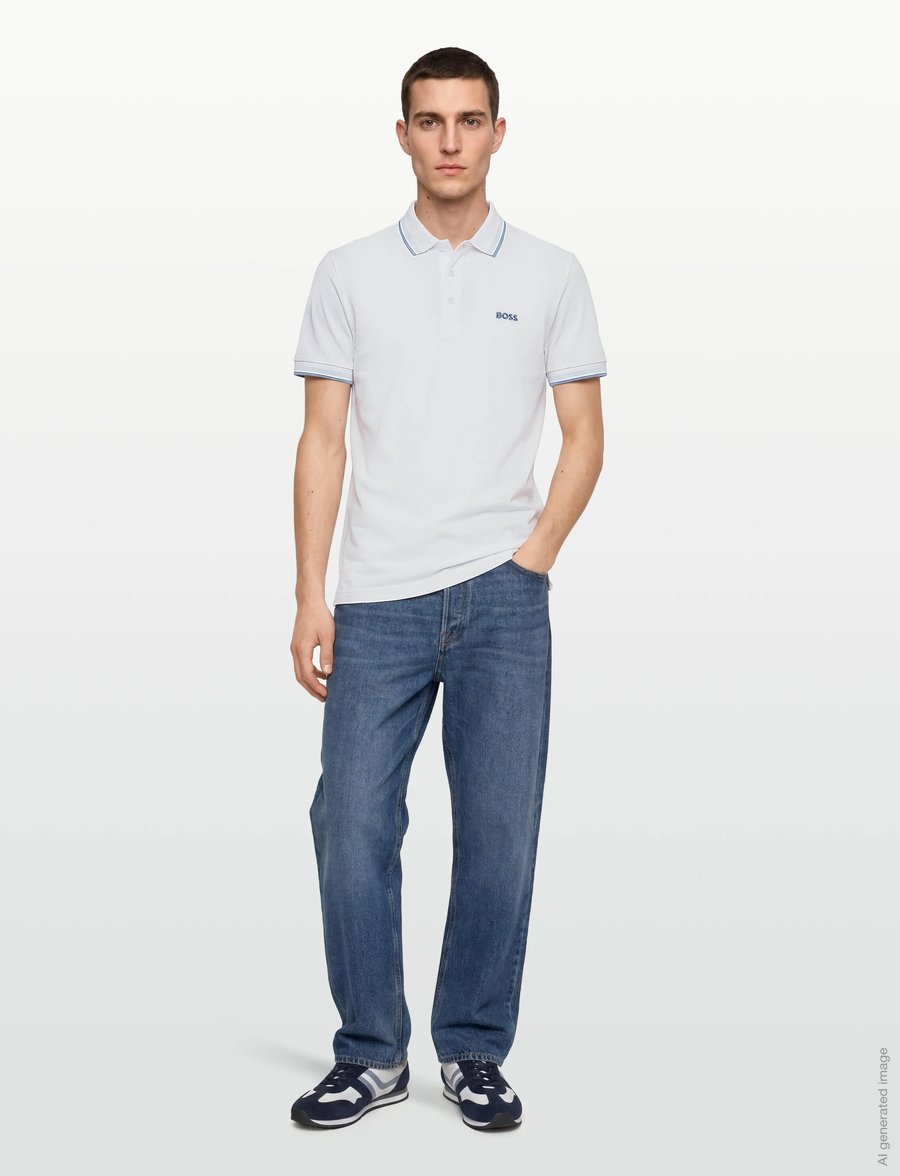 BOSS - Paddy - oberteile & t-shirts - open white - 0