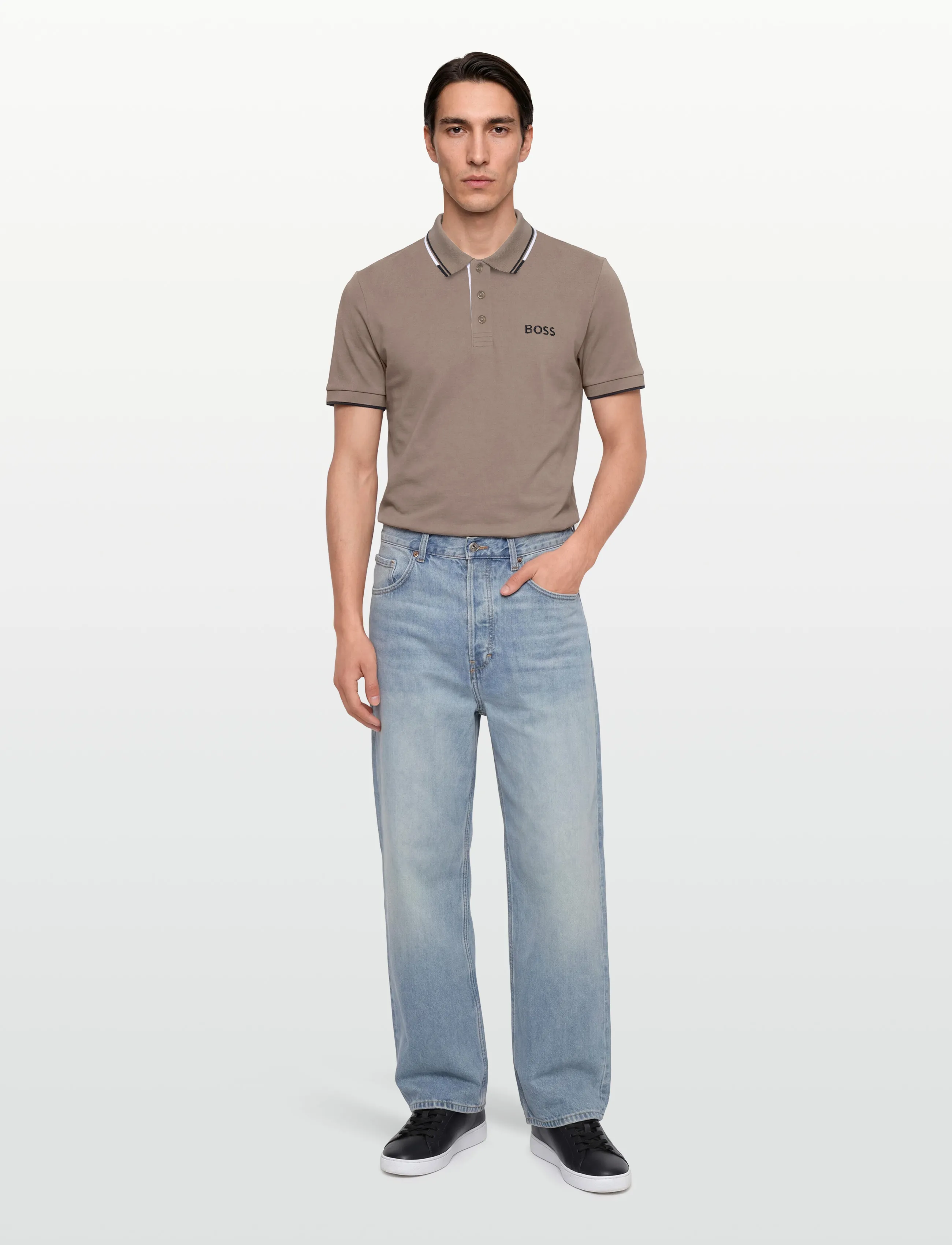 BOSS Paddy Pro, M, Polos, Beige - Short-sleeved, Männerswear