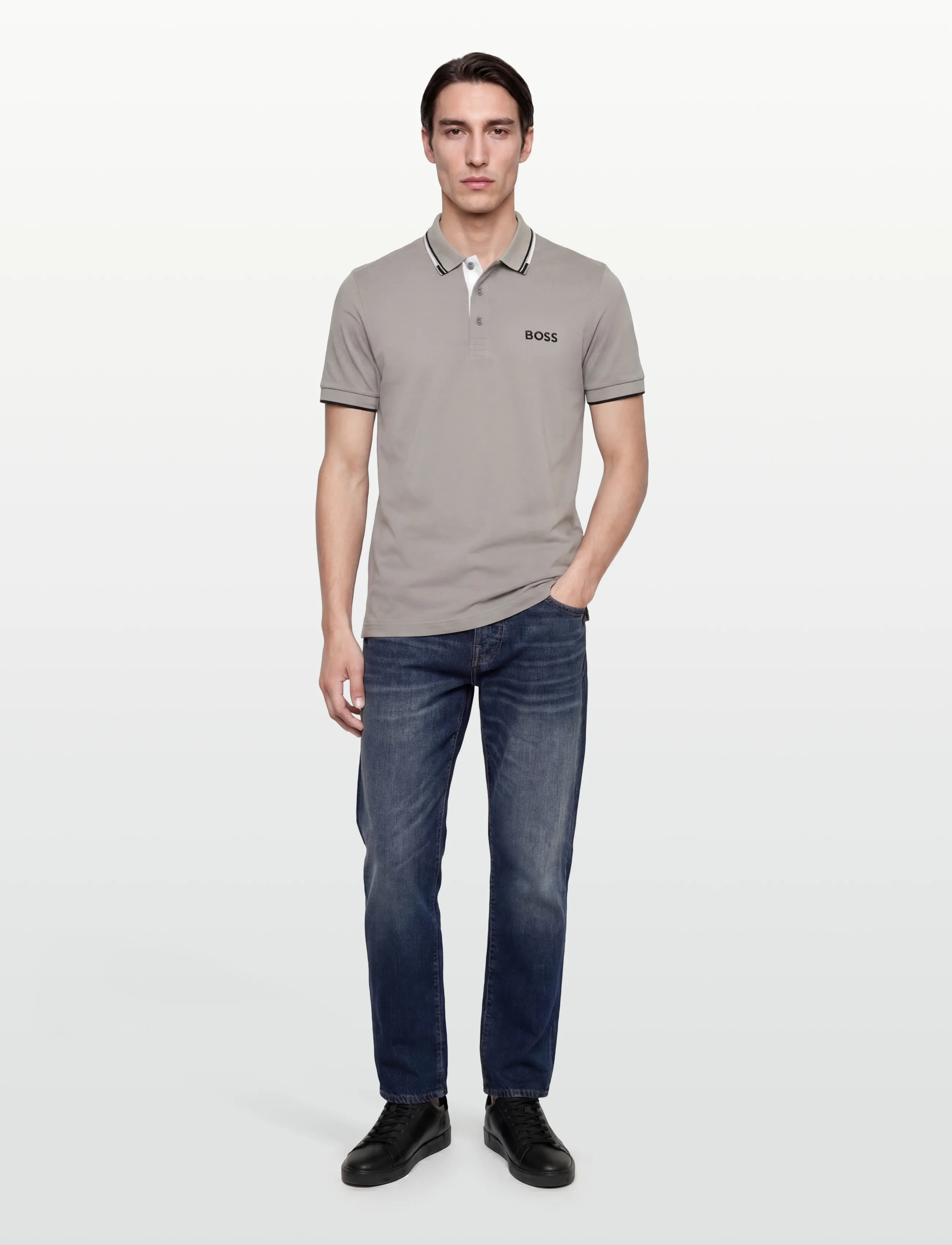 BOSS Paddy Pro - Pikéer - SILVER / grey