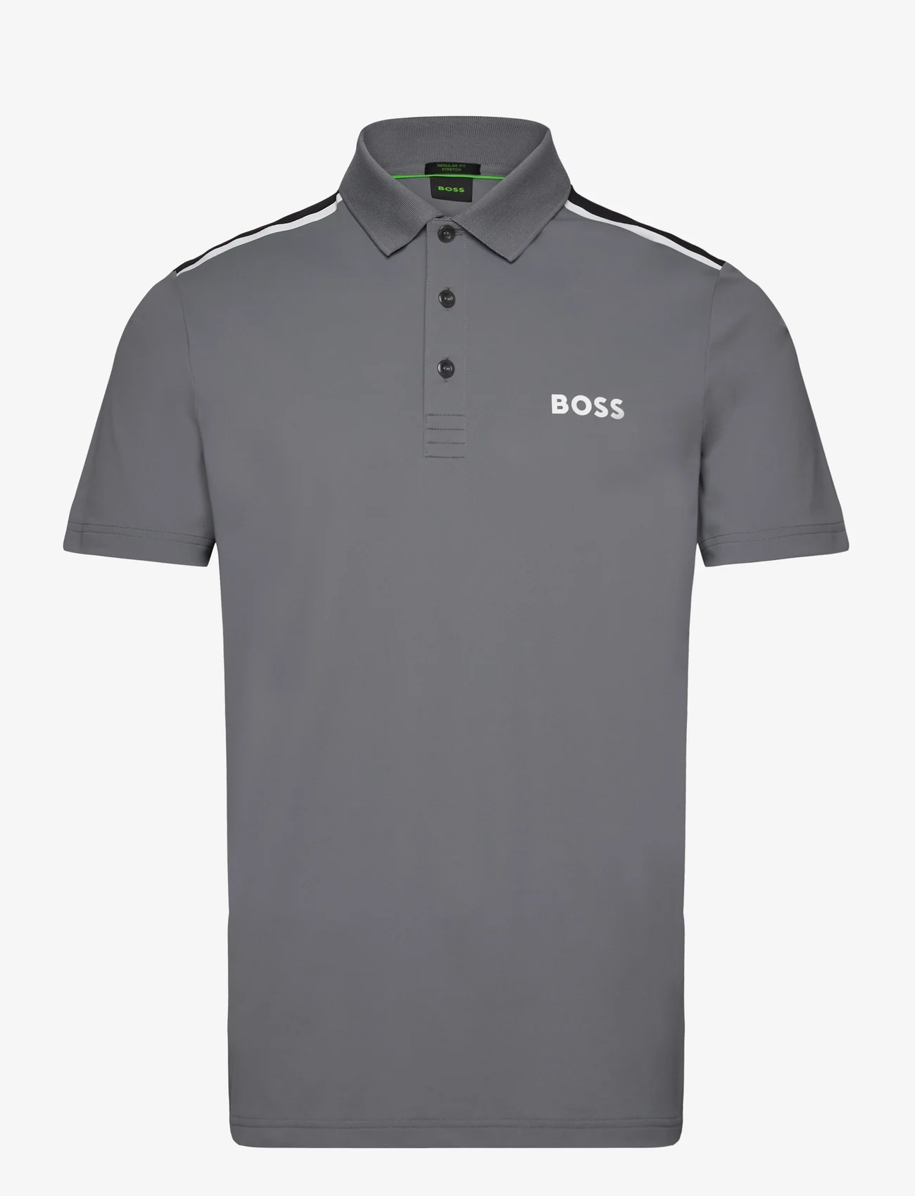 BOSS - Paddytech - short-sleeved polos - medium grey - 0