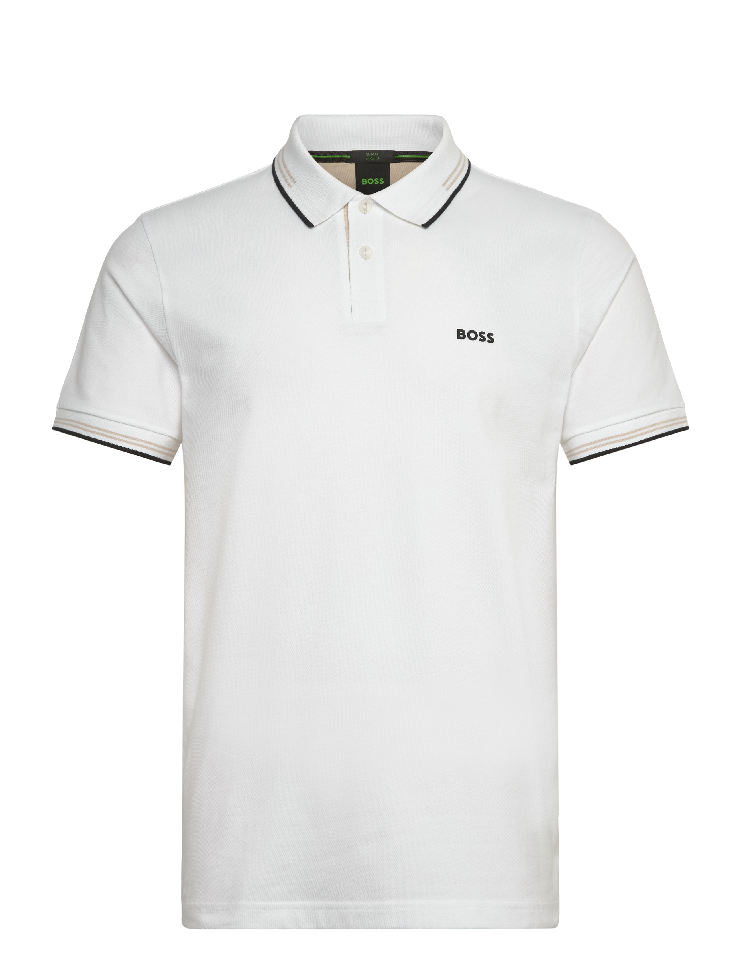 BOSS Paul - Poloer - NATURAL / white