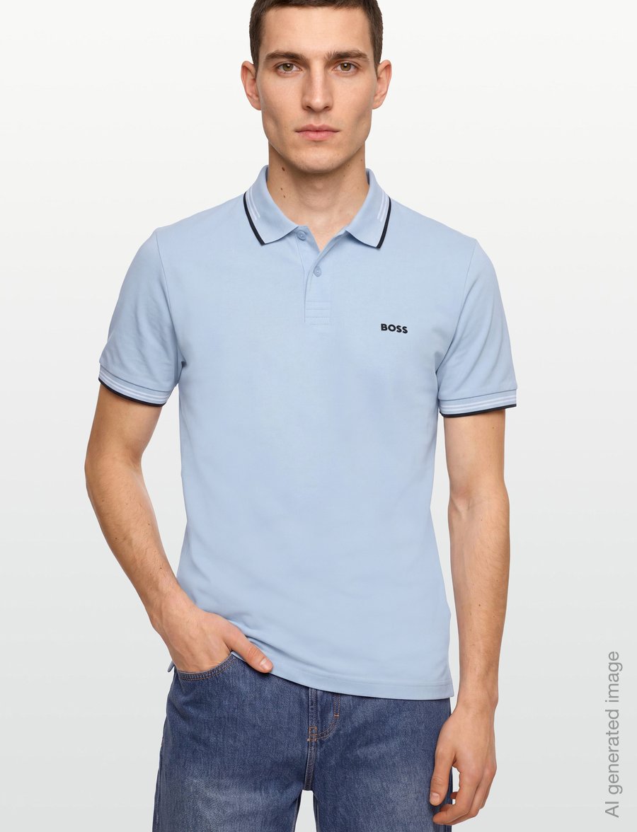 BOSS - Paul - oberteile & t-shirts - open blue - 3