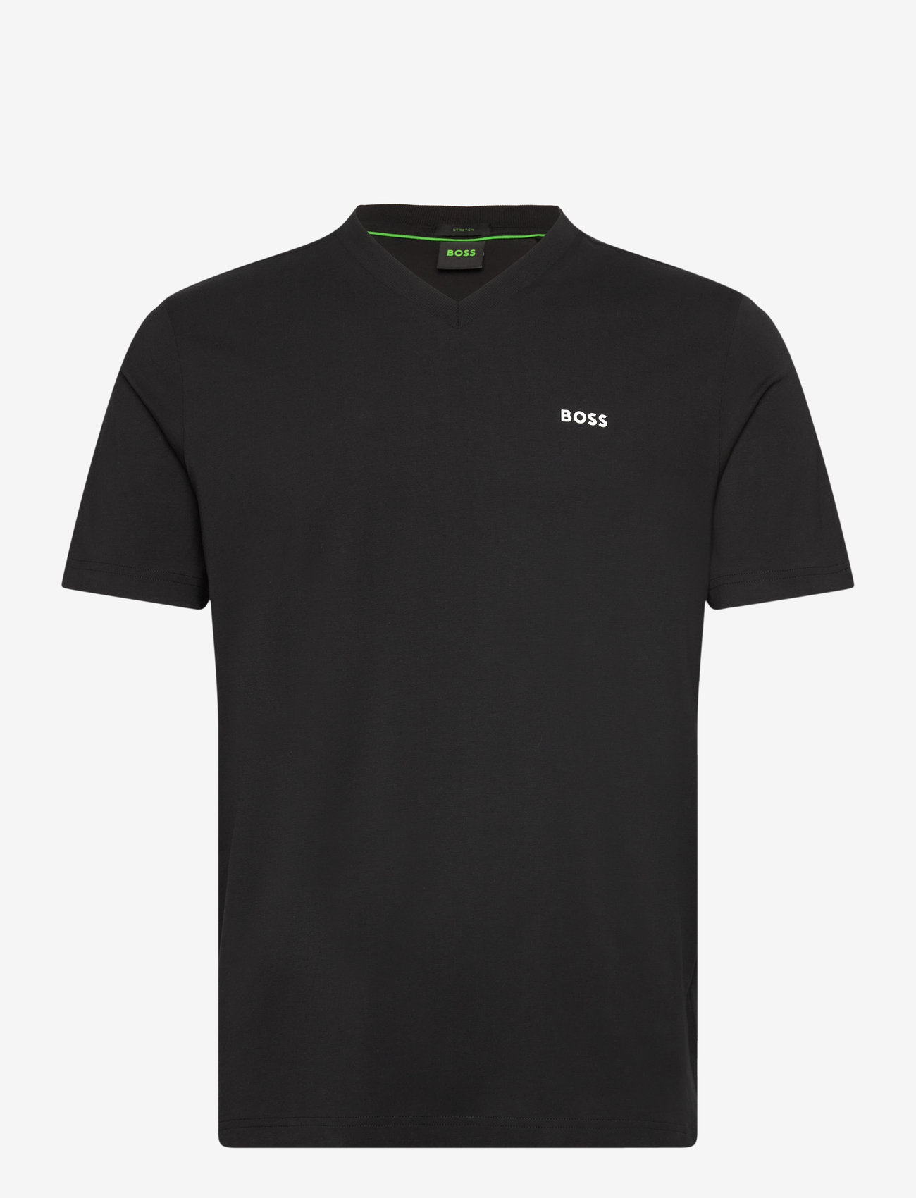 BOSS - Tee V - oberteile & t-shirts - black - 0