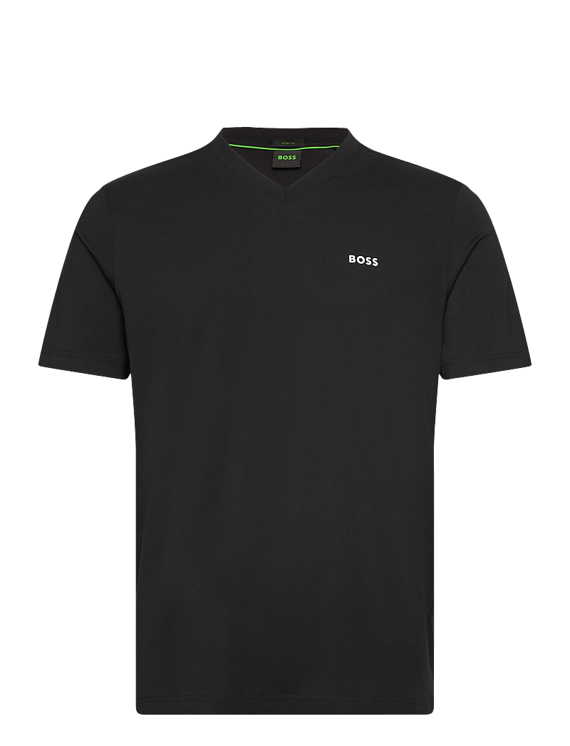 BOSS - Tee V - oberteile & t-shirts - black - 0