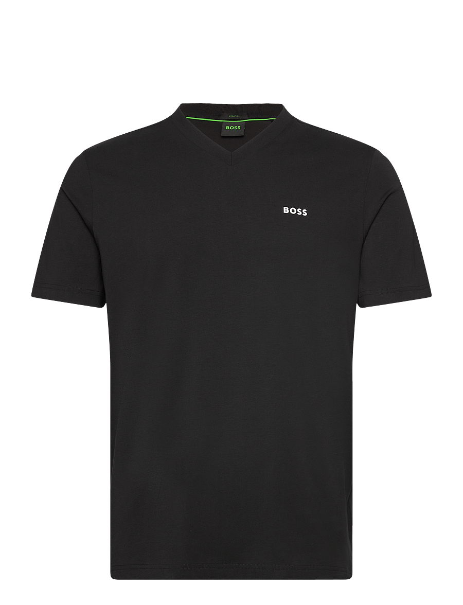 BOSS - Tee V - oberteile & t-shirts - black - 0