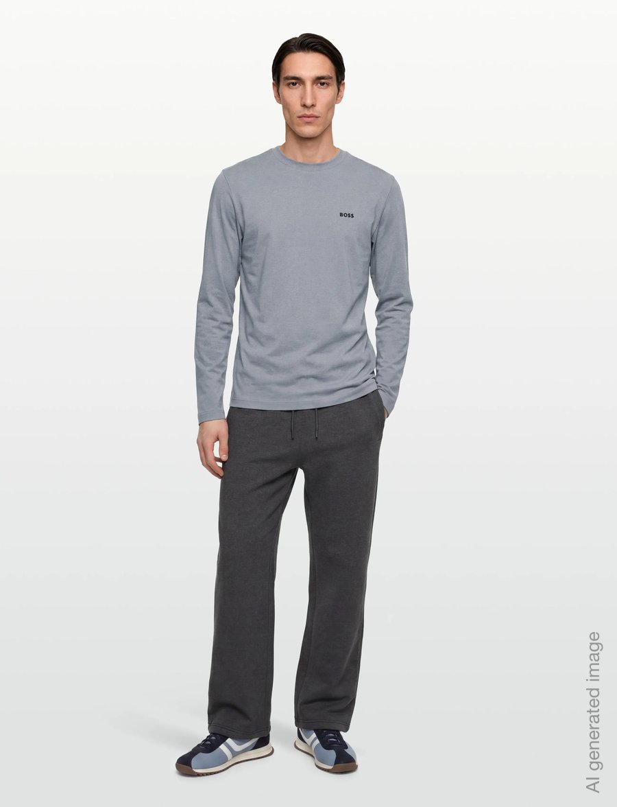 BOSS - Tee Long - långärmade tröjor - dark grey - 0