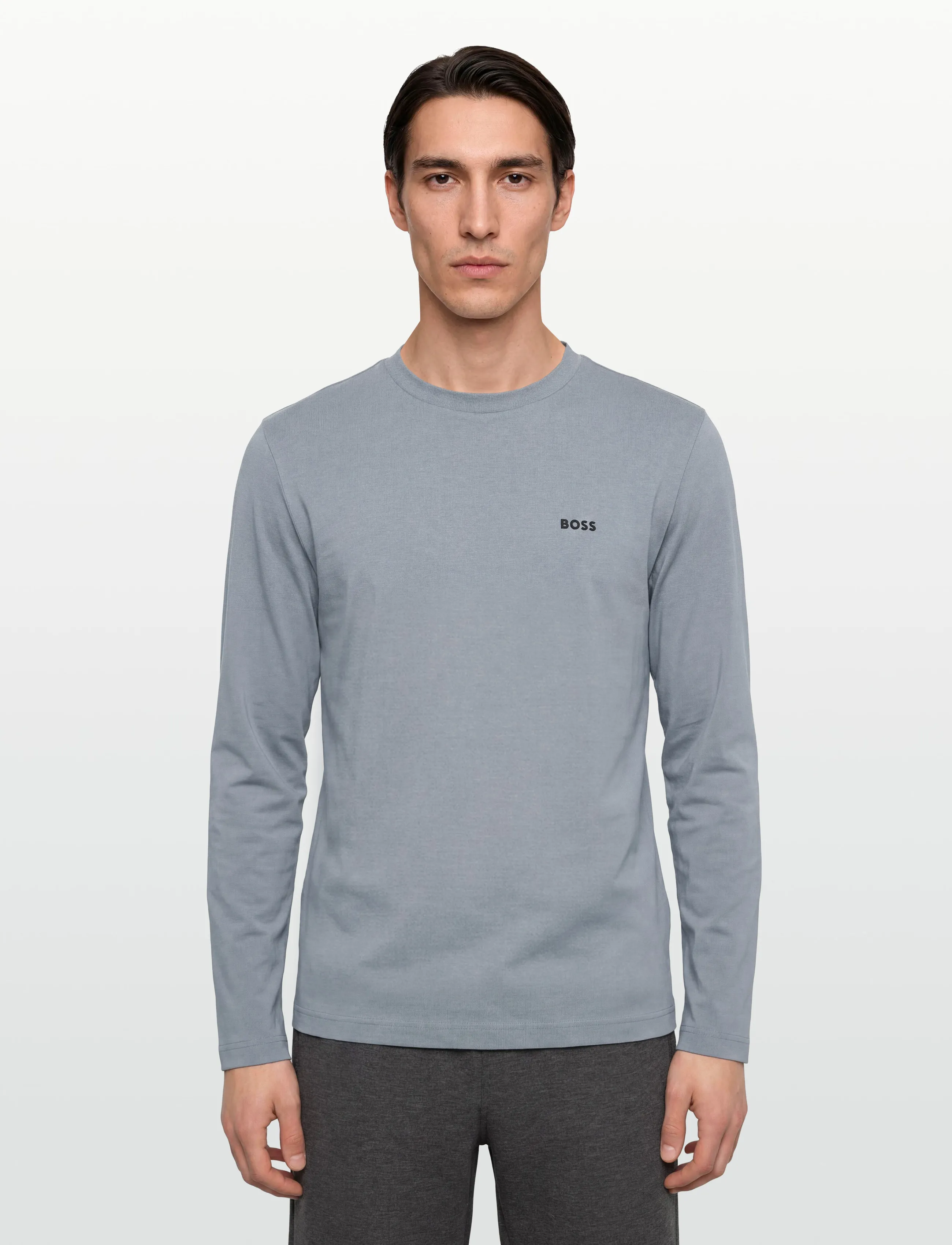 BOSS - Tee Long - långärmade tröjor - dark grey - 3
