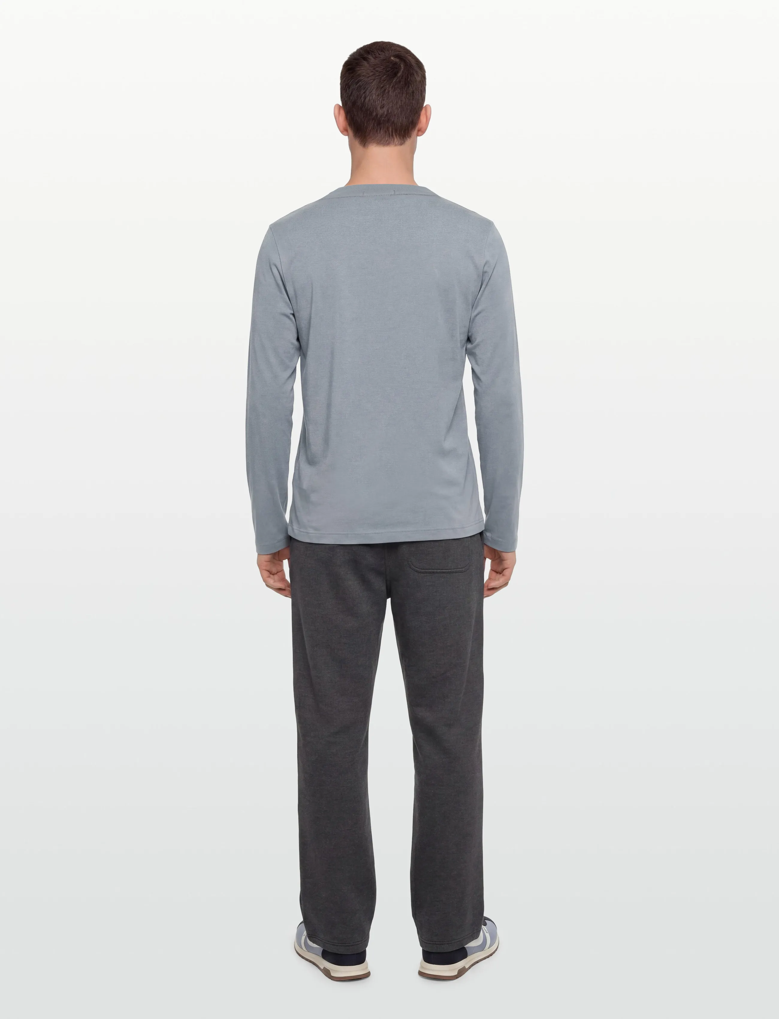 BOSS - Tee Long - långärmade tröjor - dark grey - 4