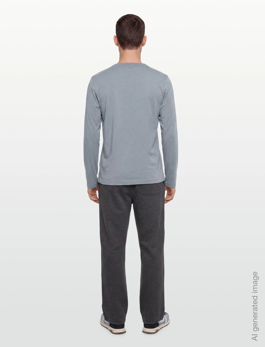 BOSS - Tee Long - långärmade tröjor - dark grey - 4