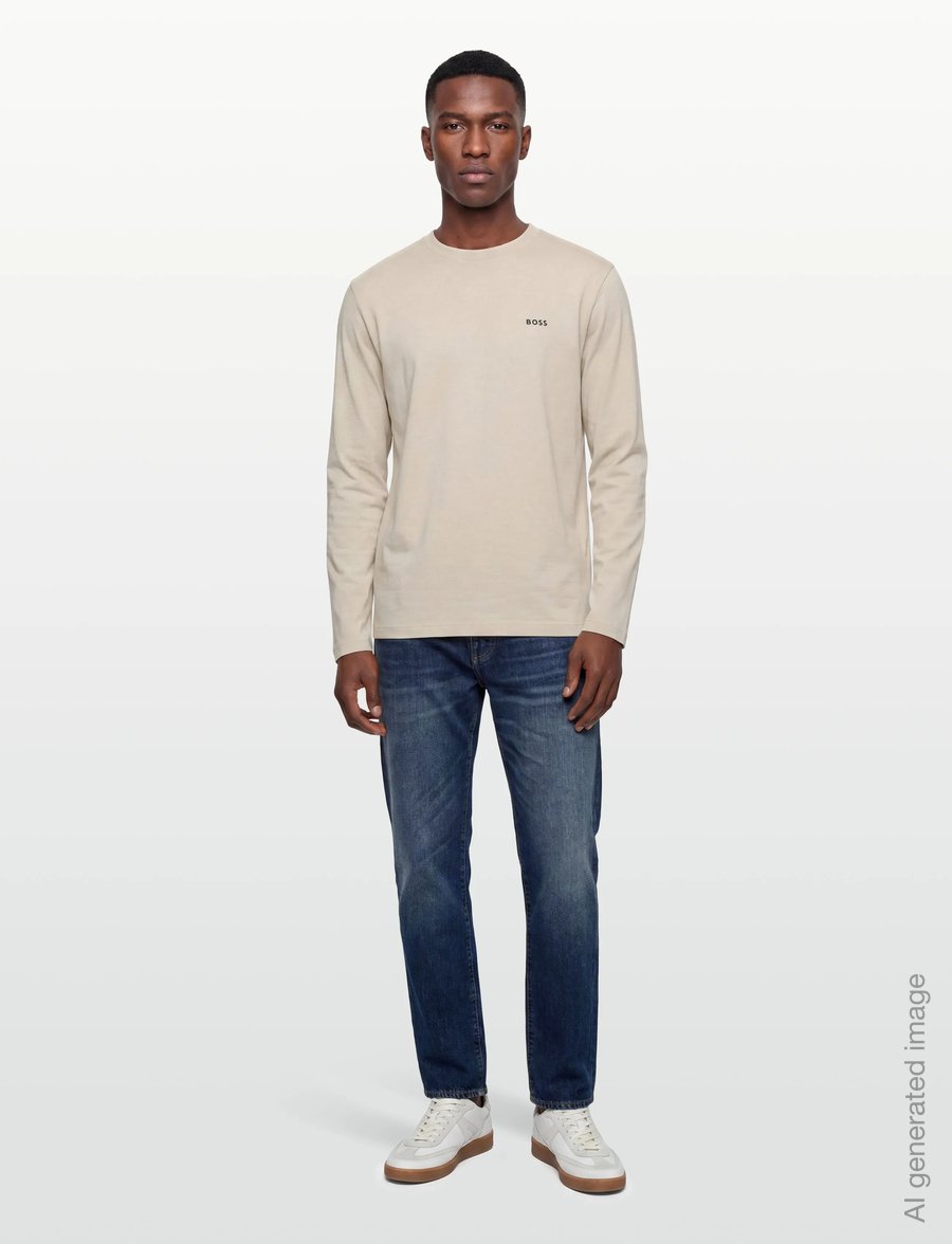 BOSS - Tee Long - longsleeved tops - open white - 0