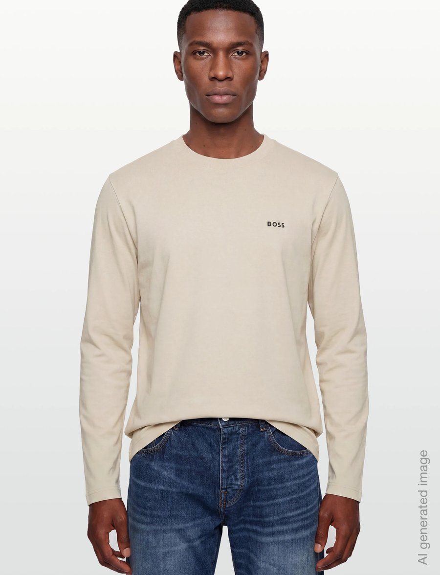 BOSS - Tee Long - longsleeved tops - open white - 3