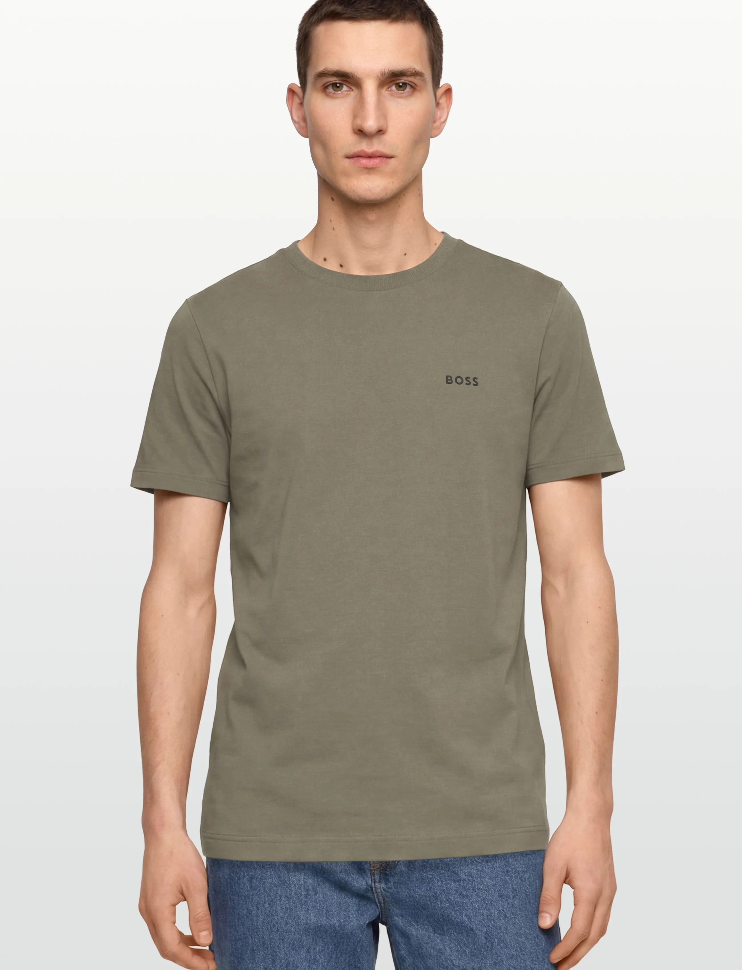 BOSS - Tee - palaidinės ir marškinėliai - dark beige - 3