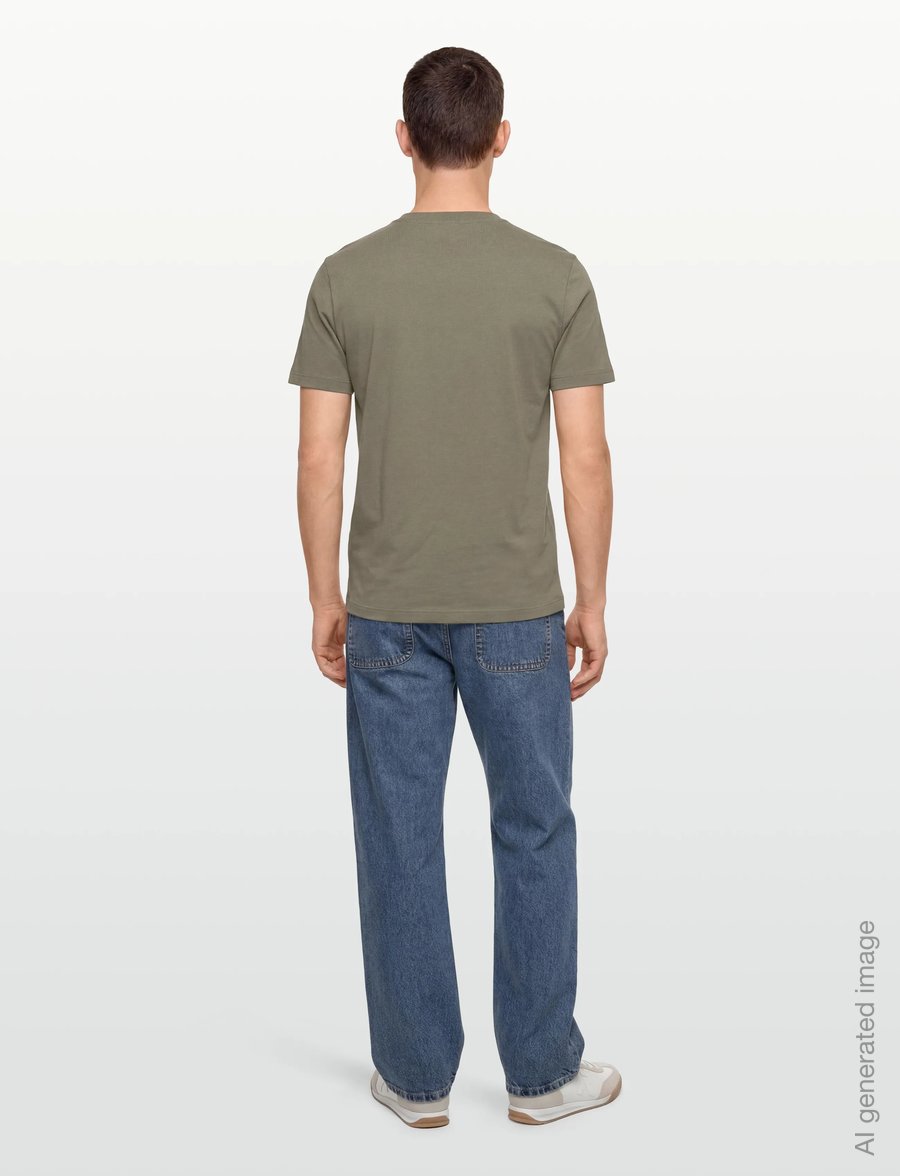 BOSS - Tee - oberteile & t-shirts - dark beige - 4