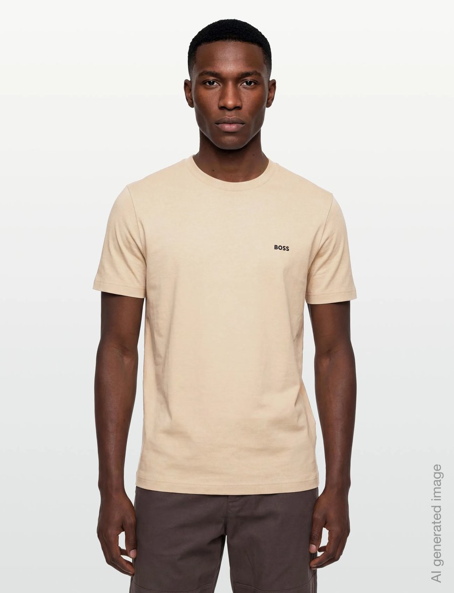 BOSS - Tee - oberteile & t-shirts - light beige - 3