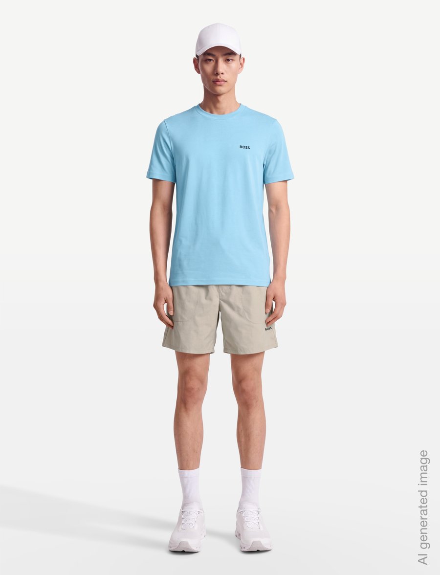 BOSS - Tee - tops & t-shirts - light/pastel blue - 0