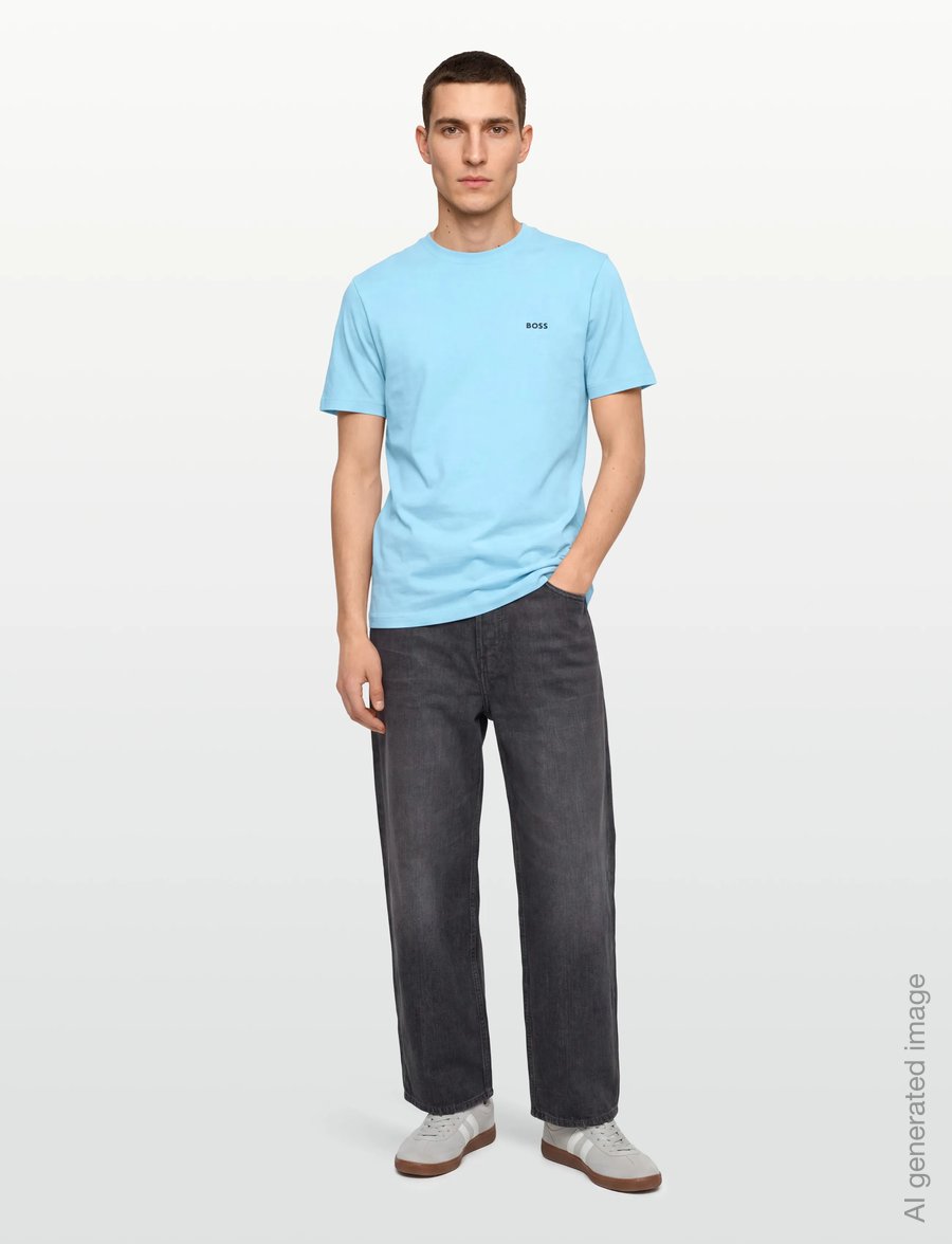 BOSS - Tee - oberteile & t-shirts - light/pastel blue - 0
