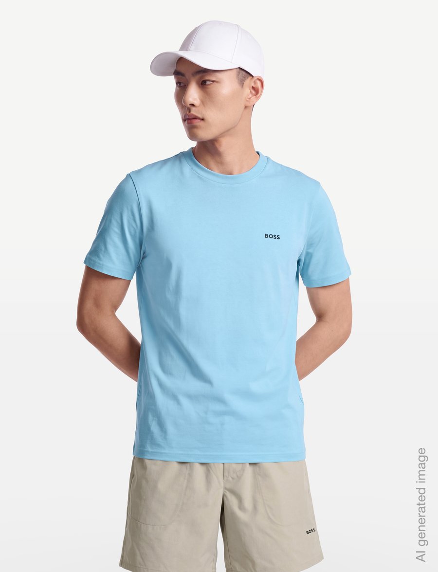 BOSS - Tee - tops & t-shirts - light/pastel blue - 3