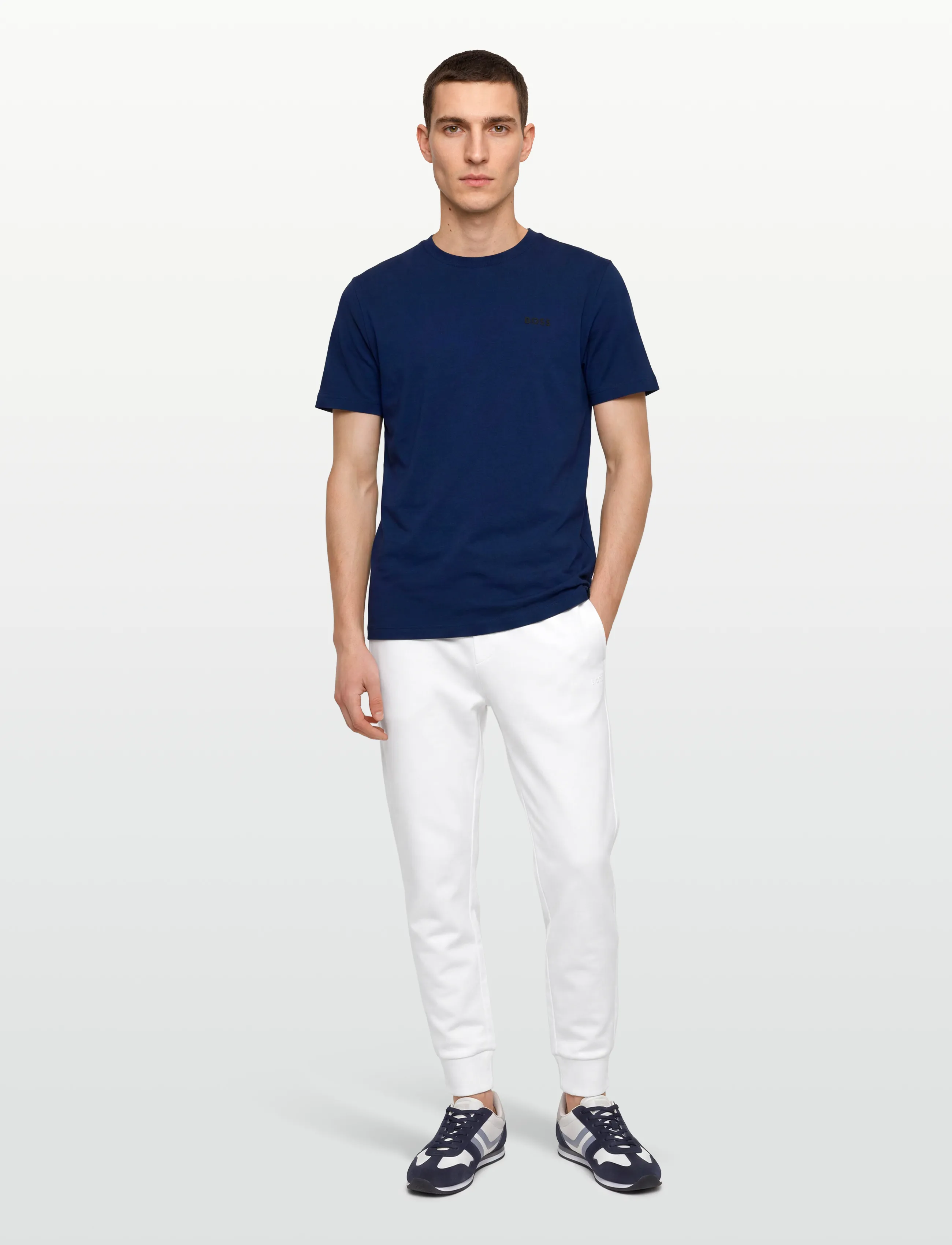 BOSS - Tee - lühikeste varrukatega t-särgid - medium blue - 0